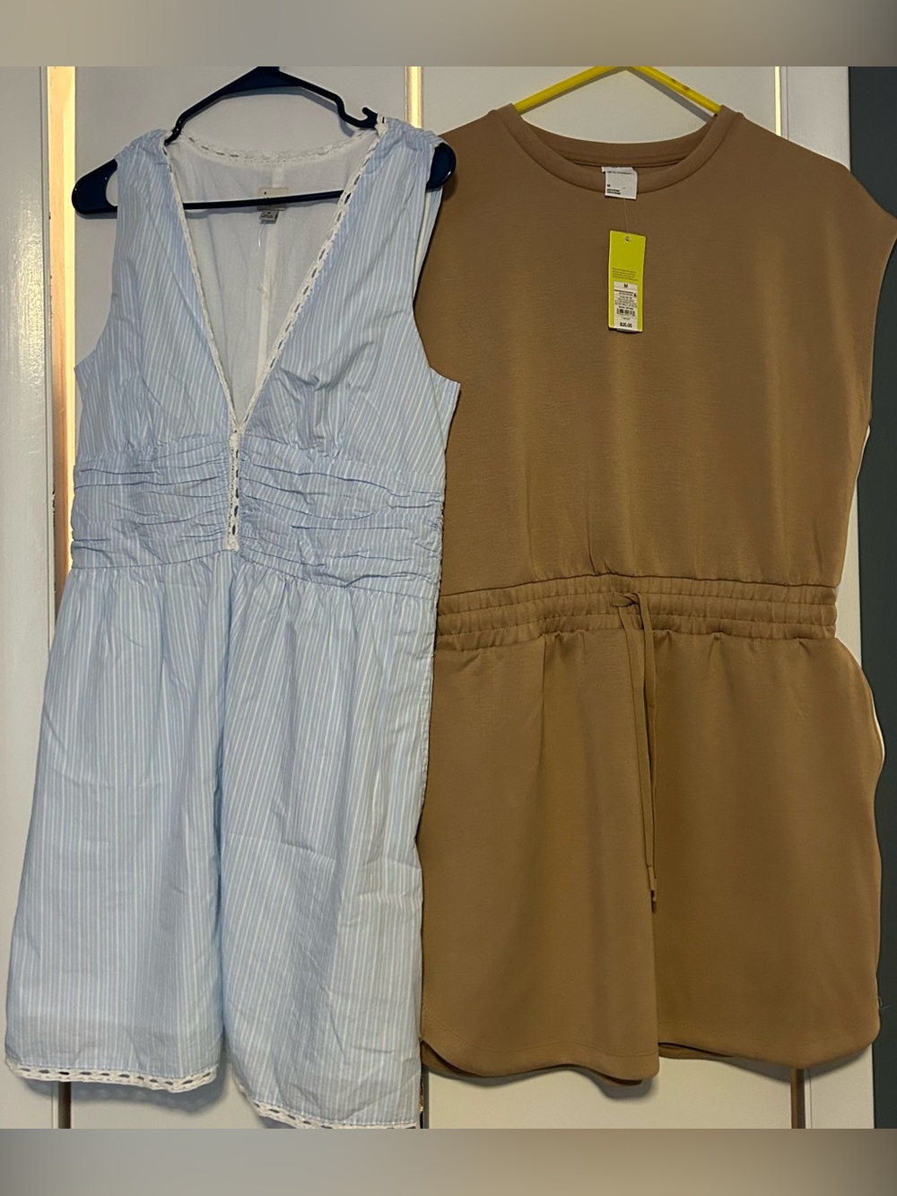 Target Dress Bundle: A New Day Pinstripe & All In Motion Active Dress - Both M